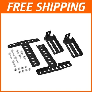 Universal Adjustable Headboard Brackets for L100 Bed Base - Solid Steel, Black - Picture 1 of 7