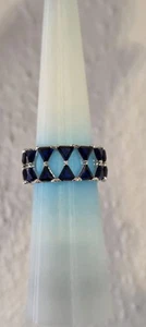 Bomb Party Size 8 RBP8144 Kaleidoscope Of Sparkle Lab-C Sapphire Rhodium Plating - Picture 1 of 6