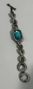 HEIDI DAUS Graceful Edition AQUA BLUE & CLEAR CRYSTAL BRACELET - Picture 1 of 9