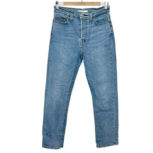 Levis Wedgie Jeans Damen Größe 29 Button Fly Medium Wash Blau High Rise Tapered - Bild 1 von 7