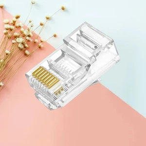 100PCS cable connectors cable connectors crimp connectors Ethernet Cable - Afbeelding 1 van 11
