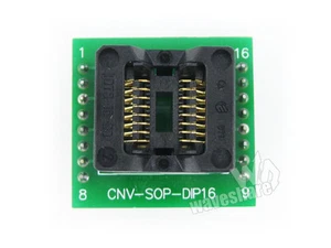 SOP16 TO DIP16 (A) IC Test Socket Programming Adapter for SOP16 SO16 SOIC16 - Picture 1 of 4