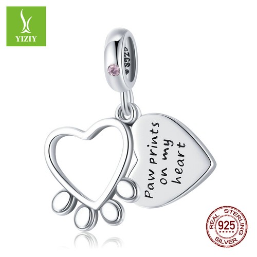 VALENTINO Bracciali Moda Donna Autentici Argento Sterling 925 Cuore & Carino Ciondolo Zampa Adattamento