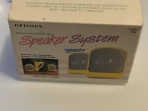 Vintage Yellow Optimus 40-1400 Mini Sport - Pair Of Speakers -Moisture resistent