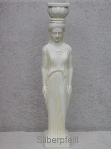Säule Blumensäule Tisch Barock Figur Stuckgips Karyatide Figurensäule Crem 1006 - Picture 1 of 2