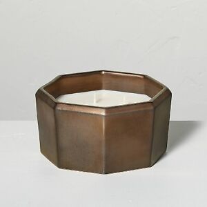 Octagonal Ceramic Harvest Spice 4-Wick Jar Candle Metallic Bronze 20oz - Hearth