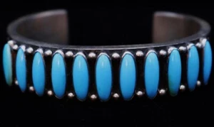 Pulsera de colección Earnest Roy Begay Bella Durmiente Turquesa Fila - Imagen 1 de 6
