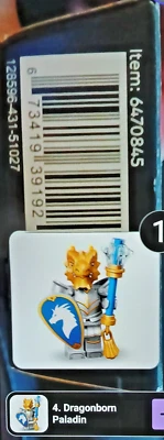 Lego 71047 Mazmorras y Dragones Minifigura - DRAGONBORN PALADÍN. Sin abrir Foto 1 de 2