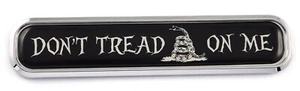 Don't Tread on Me black flag Chrome Emblem 3D auto Decal car bike boat 5.3" - Foto 1 di 4