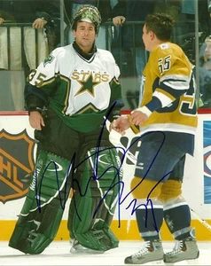 FOTO MARTY TURCO FIRMADA DALLAS STARS GOALIE 8x10 FOTO #3 Autógrafo - Imagen 1 de 1