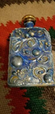 "Украшенная вручную бутылка ""Зимняя сказка""." Бесспорно уникальный. Ручная работа. Подписанный - Изображение 1 из 4