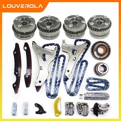 Kit de cadena de distribución M278 + 4 ajustadores de árbol de levas para Mercedes-Benz W212 GLE500 S500 Foto 1 de 4