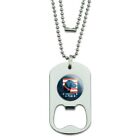 Pendentif ouvre-bouteille American Fido American USA Flag Lab Dog Military Dog Tag