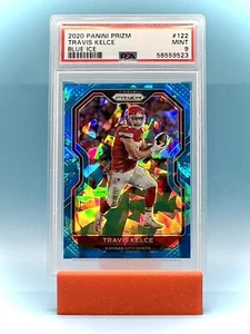 2020 Panini Prizm Travis Kelce Blue Ice /99 PSA 9 SP - Picture 1 of 3