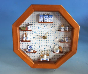 Reutter Porcelain Diorama Miniatures Wall Clock Kitchen Clock Clock (F024-2162) - Picture 1 of 4