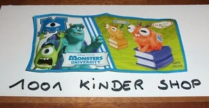 KINDER TR258 TR 258 DISNEY MONSTERS UNIVERSITY - BPZ VARIANTE OHNE/SANS AZTEC - Photo 1/1
