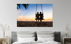 Amazing Couple Swing Sunset Love Tree Print Home Decor Wall Art Choose Your Size