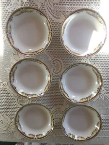 Antique C. Ahrenfeldt Limoges Depose 6 Soup Bowls -2 - Picture 1 of 5