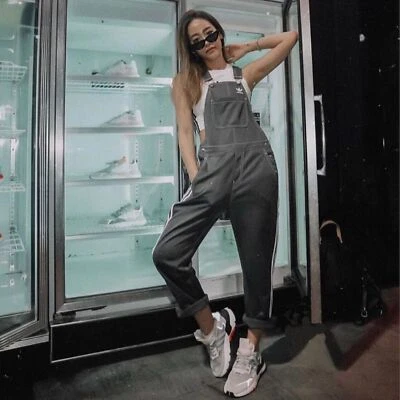 adidas Originals Dungarees Latzhose Fashion Overall Onesie Einteiler Grau 32-40 - Bild 1 von 4