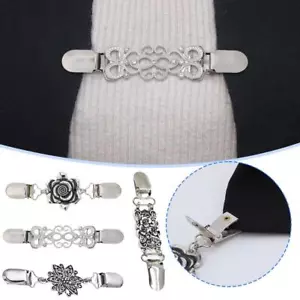 Retro Vintage Brooch Pin Shirt Dress Cinch Back Sweater Cardigan Clip Clasps G2 - Picture 1 of 18