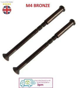 M4 BRONZE Türgriffschrauben Stecker auf Buchse Verbindungsschraube - Bild 1 von 2