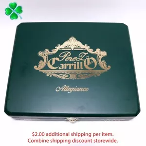 Caja de cigarros de madera vacía Pérez Carrillo Allegiance Wingman 9,5" x 8" x 2" - Imagen 1 de 10