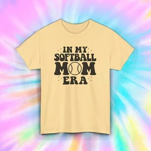 In My Softball Mom Era T-Shirt S-5XL Funny Retro Baseball Mom Graphic Tee - Picture 1 of 13