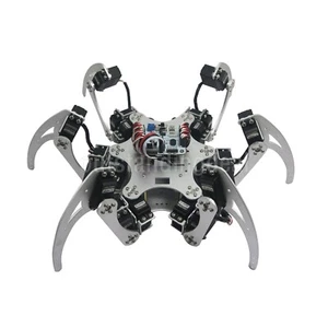 18 DOF Aluminium Hexapod Spinne 6 Beine Roboter-Kit mit Servos & Kugellager - silber - Bild 1 von 8