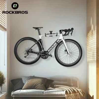 ROCKBROS Bicycle Wall Hanger Retractable Parking Stand Carbon Steel Storage Rack - Image 1 of 4