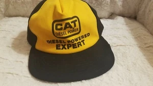 Truckermütze Herren, CAT Deisel Power, gelb und schwarz, Druckknopflasche, Vintage, AJD - Bild 1 von 11