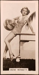 1937 Irene Bennett Carreras Tobacco Card #36 1st Series Real Photo Film Stars - Picture 1 of 2