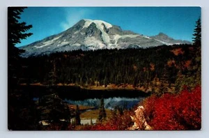 Postal de Mount Rainier y Reflection Lake Washington sin publicar - Imagen 1 de 2