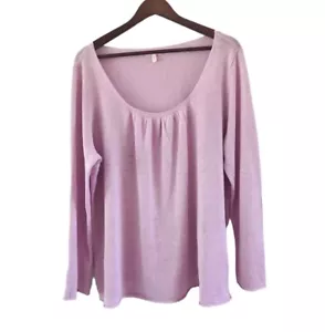 Eileen Fisher 100% Linen Knit Purple Lilac Lightweight Sweater Top Size XL - Picture 1 of 7