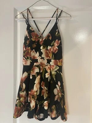 Flowery Romper / Papaya - Image 1 of 3