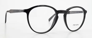 PRADA Brille VPR 13T 49-20 1AB-101 140 Panto Rund Schwarz Business Look im Etui - Bild 1 von 10