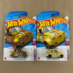Hot Wheels Super Treasure Hunt 60s Fiat 500D Modificado Gold Diecast Car 2024 - Picture 1 of 9