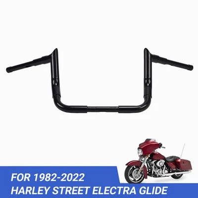 14" Rise Ape Hanger Handlebars Black For 1982-2022 Harley Street Electra Glide - Imagem 1 de 4