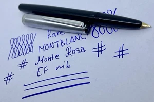 1970's RARE MONTBLANC MONTE ROSA Fountain Pen-Hooded EF Nib-Piston- Meisterstuck - Picture 1 of 20