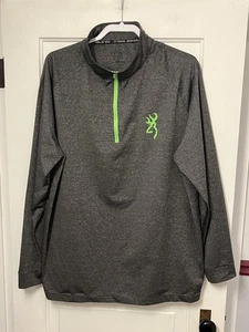 Browning Pullover Mens XL Quarter Zip Long Sleeve Performance Shirt Athletic - Picture 1 of 7