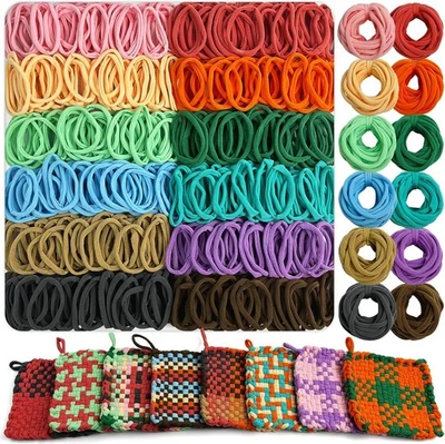 Recarga de lazos de telar para kit de telar de tejido de bache, 576 piezas en 12 colores Morandi We Foto 1 de 4