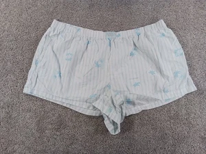 Pantalones cortos Victoria's Secret XXL para mujer ropa de dormir algodón azul a rayas florales - Imagen 1 de 12