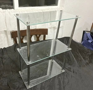 RETRO VINTAGE kleine Glasvitrine 3 Böden Ständer Sammlerstück - Bild 1 von 5