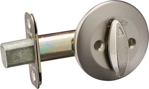 Kwikset 663 Unkeyed Deadbolt Lock, Satin Nickel, Interior Turn, No Exterior - Picture 1 of 5
