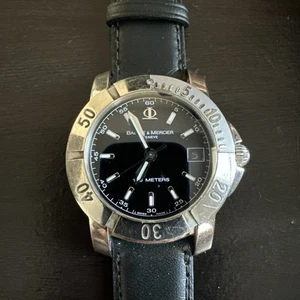 BAUME & MERCIER GENEVE CAPELAND 65452 QUARTZ 100M STAINLESS STEEL MIDSIZE WATCH - Picture 1 of 8