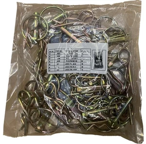 50 PCS ASSORTED QUALITY LINCH PINS & R CLIPS (TOTAL 20 PINS & 30 CLIPS) - Picture 1 of 3