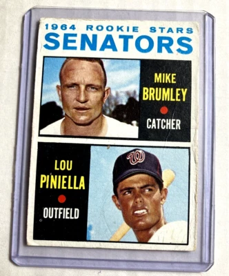 Tarjeta de radiocontrol de novato 1964 Topps #167- Lou Piniella/Mike Brumley. VG-EX Foto 1 de 2