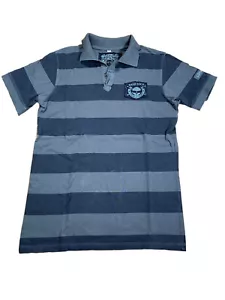 Hard Rock Cafe London Herren Gr S Polo Hemd Shirt Grün Grau Gestreift World Tour - Bild 1 von 12