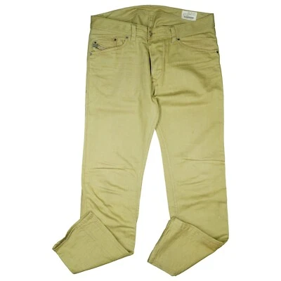 Pantalones de mezclilla Diesel Darron regulares ajustados cónicos para hombre XL 52 34/34 W34 L34 caqui Foto 1 de 4