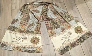 Vintage Scarf By Emmanuelle Khanh 100% Cotton Made In India - Picture 1 of 10