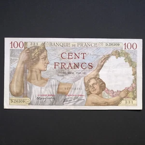 FRANCE 100 FRANCS 1941 P-94 "Sully" VF - Picture 1 of 3